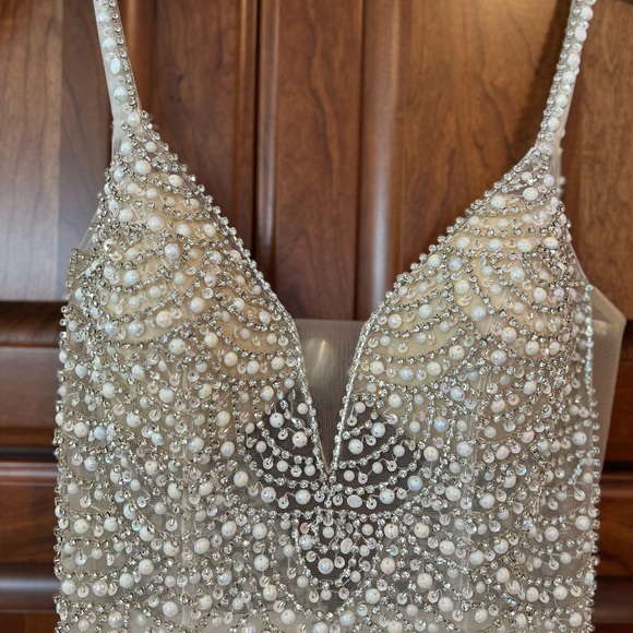 Lulus True Love White Beaded Rhinestone Maxi Dress - Picture 6 of 8